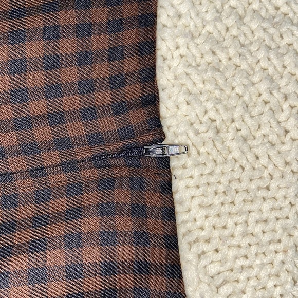 Vintage brown & black checkered clueless schoolgirl style shift dress - Picture 7 of 10